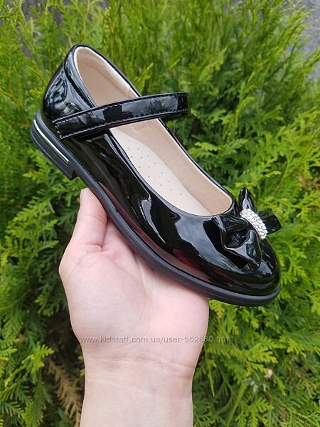 Черные нарядные туфли для девочки Weestep 29 30 31 32 33 размер