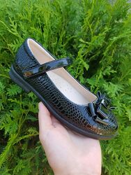 Черные туфли для девочки Weestep 29 30 31 32 33 размер