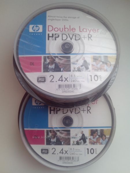 диски DVDR 8. 5Gb HP 10 шт.