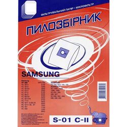 Мешок пылесборник S-01 для пылесосов Samsung, Scarlett, Rainford бумажный, 1 шт, 801-S01-2