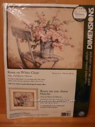 Набор для вышивания крестом Dimensions 35187 Roses on White Chair