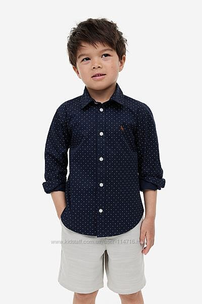 Хлопковые рубашки H&M 5-6Y 110/116