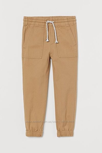 Бежевые брюки из твила H&M 6-7Y 122см