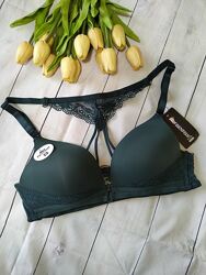 Бюсти із застібкою спереду  90в, зелений.