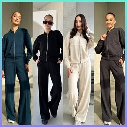  XS-S, M, L, XL трендовий костюм бомбер та штани палаццо 