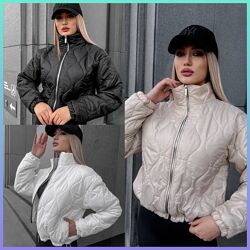 S-M, L-XL Стьобана курточка зі стойкою