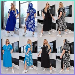 50-52, 54-56,58-60,62-64 стильна сукня софт, креп