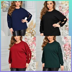 р.48 до 66р. Туніка креп-стретч 4 кольори