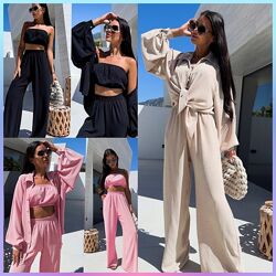 42-44, 46-48 Костюм Трійка Сорочка, Топ, Штани