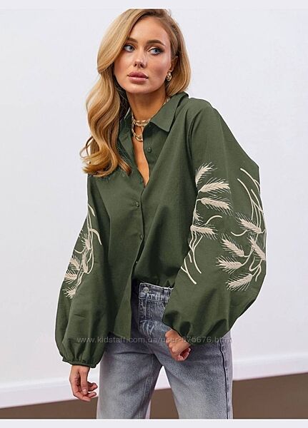 S, M, L рубашка вишиванка