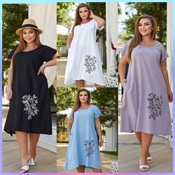 50-52, 54-56, 58-60 сукня льон