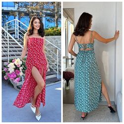 42-44,46-48 сукня, з квітковим принтом позаду корсетна шнурівка