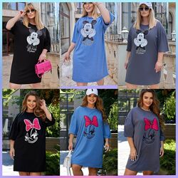 50-54, 54-58 сукня футболка оверсайз туніка