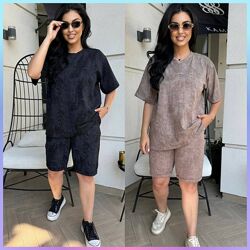 46-48, 50-52, 54-56, 58-60 прогулянковий костюм шорти та футболка