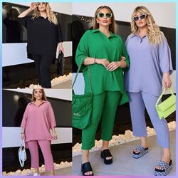 50-52, 54-56, 58-60, 62-64 Костюм двійка американський креп