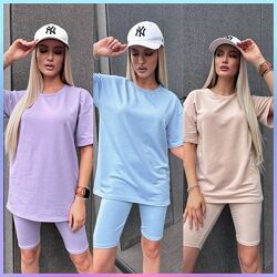 S, M, L комплект 11 кольорів футболка та велосипедки