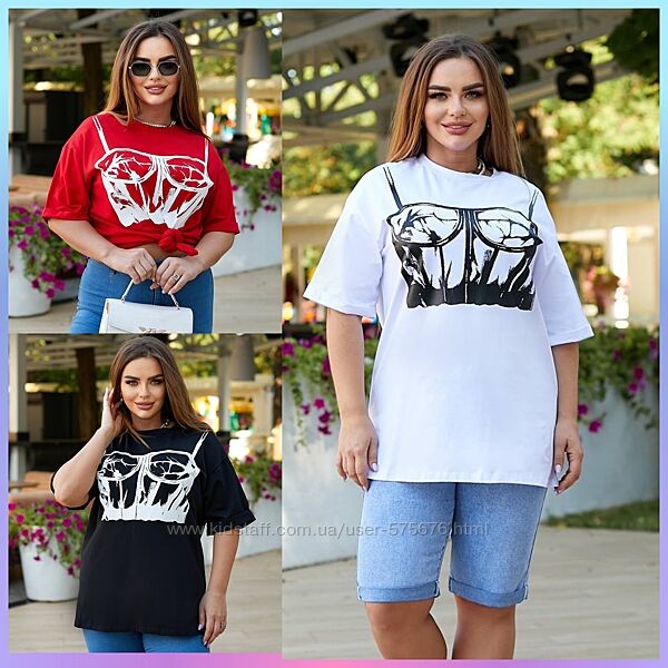 48-50,52-54,56-58,60-62 футболка вільний крій