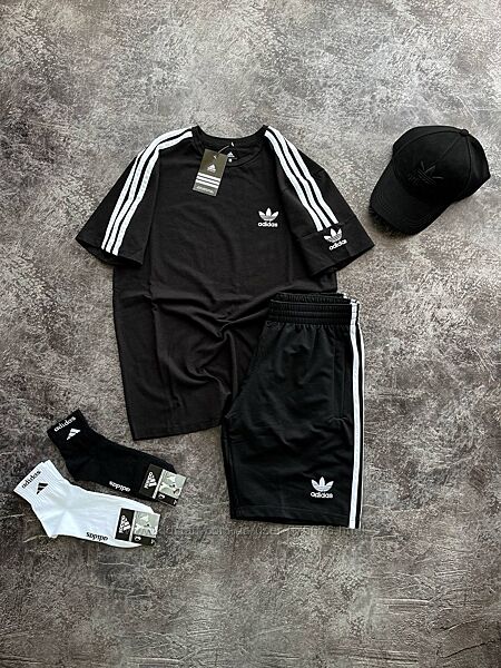 S, M, L, XL, XXL Комплект Adidas футболка та шорти