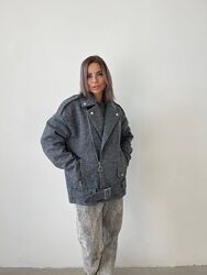 Стильна косуха з пальтової тканини