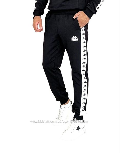 S, M, L, XL, 2XL Спортивні штани Kappa чорні