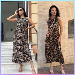 42-44, 46-48 сукня принт лео рубчик