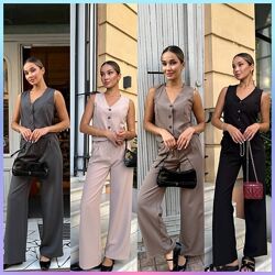 42-44, 46-48, 50-52 шикарний костюм жилет та штани