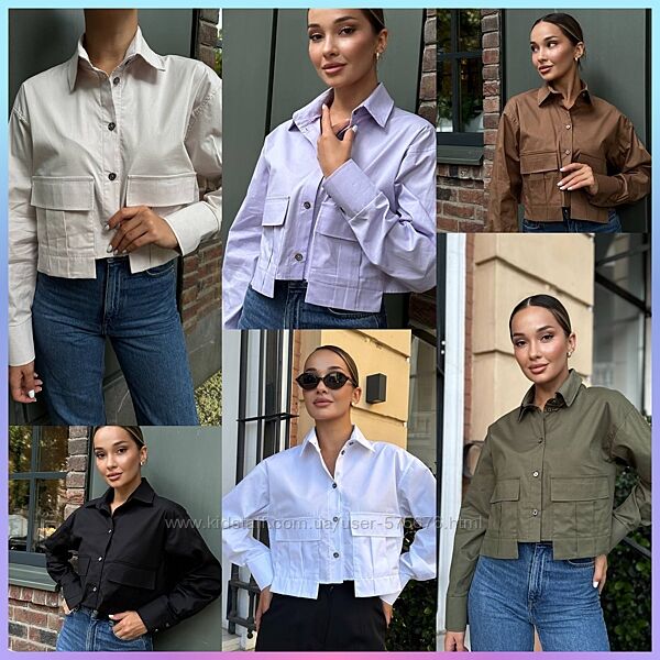 42-44, 46-48 вкорочена сорочка в стилі Zara