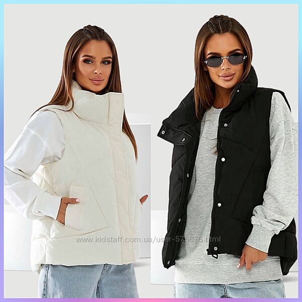 S-M , M-L , L-XL, XL-XXL жилетка плащівка наповнювач holofiber