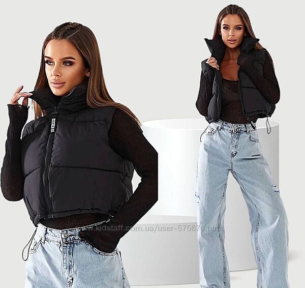 S , M , L крутезна вкорочена жилетка плащівка наповнювач holofiber