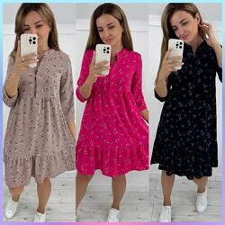 42-44, 46-48, 50-52 сукня креп жатка