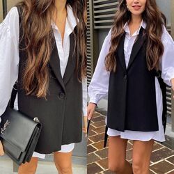 48-52,54-58 жилетка вільного крою костюмка барбі