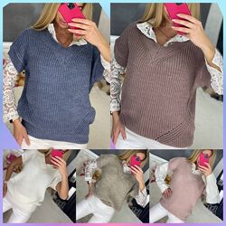 46-56 жилетка вязана