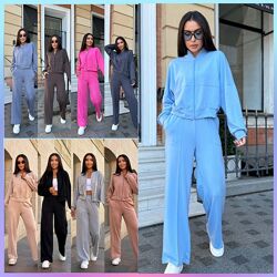 42, 44, 46, 48 стильний  костюм у стилі Zara штани та бомбер