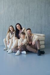 р.116 до 158р. Дитячий костюм із Zip-худі Без утеплення турецький футер 