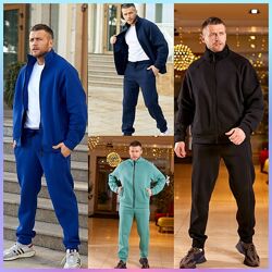 46-48, 50-52, 54-56 тринитка на флісі чоловічий  спортивний костюм 