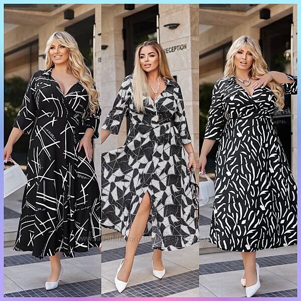 50-52, 54-56, 58-60, 62-64 сукня на запах