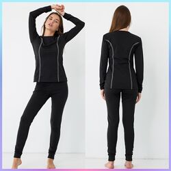 XS, S, M, L, XL Термобілизна для жінок Polartec чорна