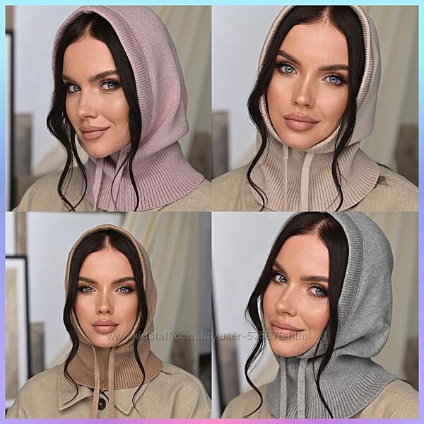 Вязаний капор, без підкладки