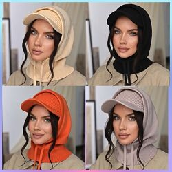 Комплект капор та повязка з козирком, без підкладки