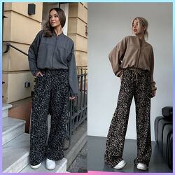 42-46 стильний костюм бомбер та штани палаццо
