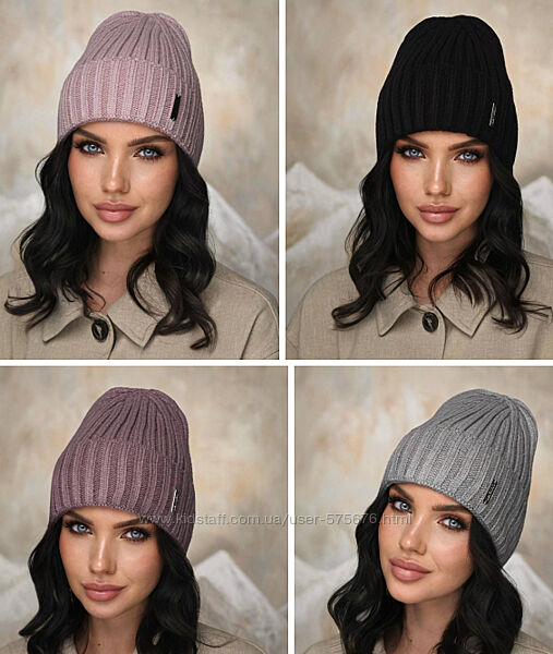Шапка кашемір, вовна, хлопок