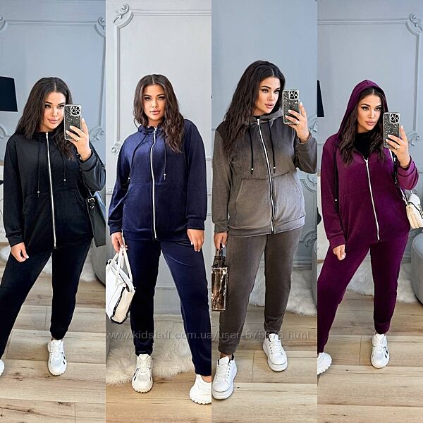 Акція 48-50, 52-54, 56-58 костюм велюр