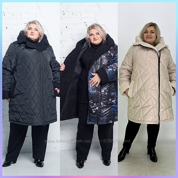 66-68, 70-72, 74-76 куртка плащівка, обробка тедді, силікон 300