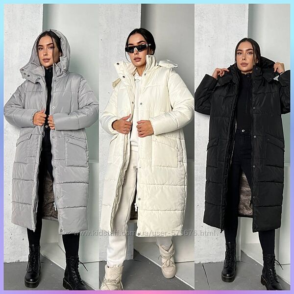 42-44, 46-48 Пальто жіноче зі зємним капюшоном, плащівка Канада, силікон 2