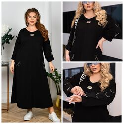 48-50 52-54 56-58 Сукня двунитка трикотаж