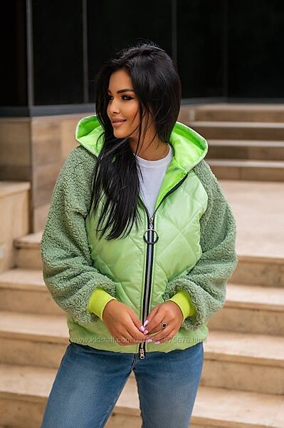 42-46, 48-50, 52-54, 56-58 куртка стьобана плащівка, синтепон 150, барашек