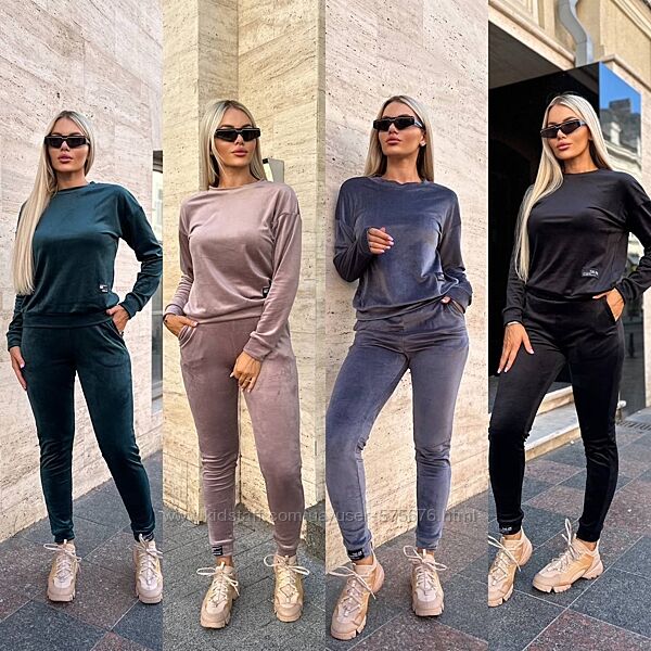 42-44, 46-48, 50-52 костюм велюр спорт