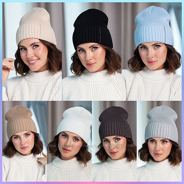 Шапка кашемір, вовна, хлопок