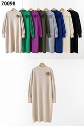 Польща 50-52, 52-54 Однотонна тепла сукня з квіткою Польша