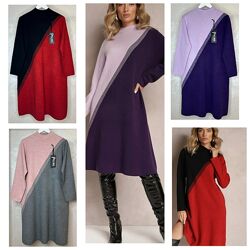 Польща 50-52, 54-56 Повсякденна сукня з двома кольорами     Польша